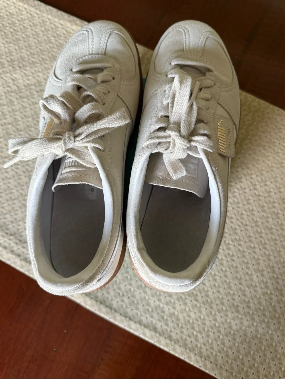 PUMA Palermo Suede Sneakers 397643-11 Alpine Snow/White Women’s Sz 9.5